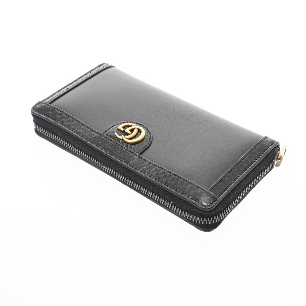 Gucci Zip Around Wallet Black Python Leather Long - image 3